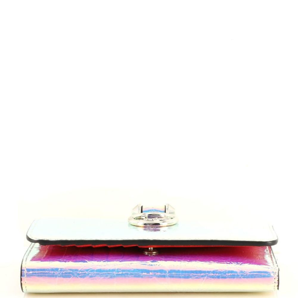 Christian Louboutin Trifold Wallet Iridescent Patent Metallic - Picture 5 of 7